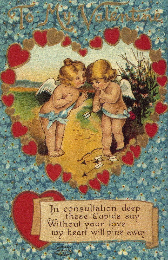 Valentine's Day Card Fine Art Print - Printed in Germany, 1910 by Granger Collection