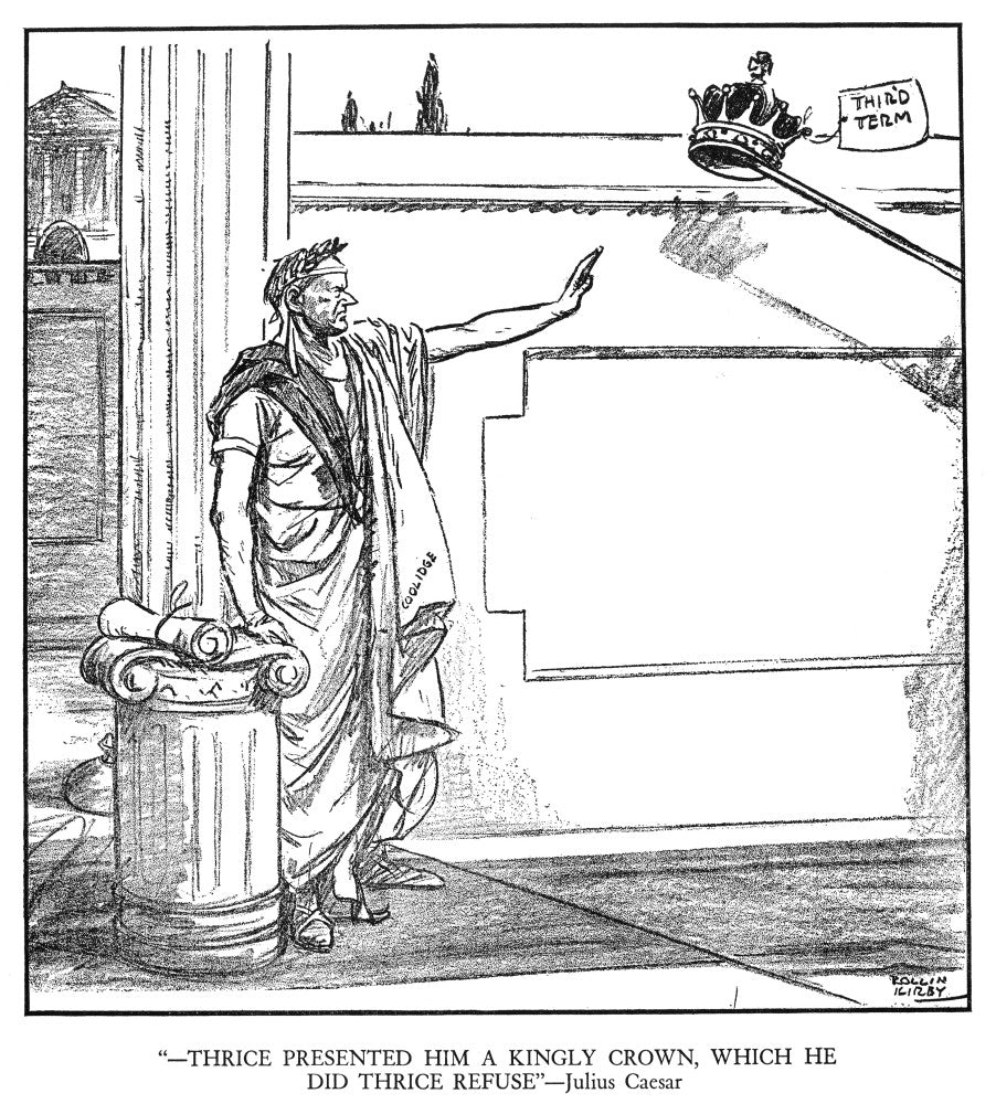 Coolidge Cartoon of President Calvin Coolidge by Rollin Kirby - Fine Art Print