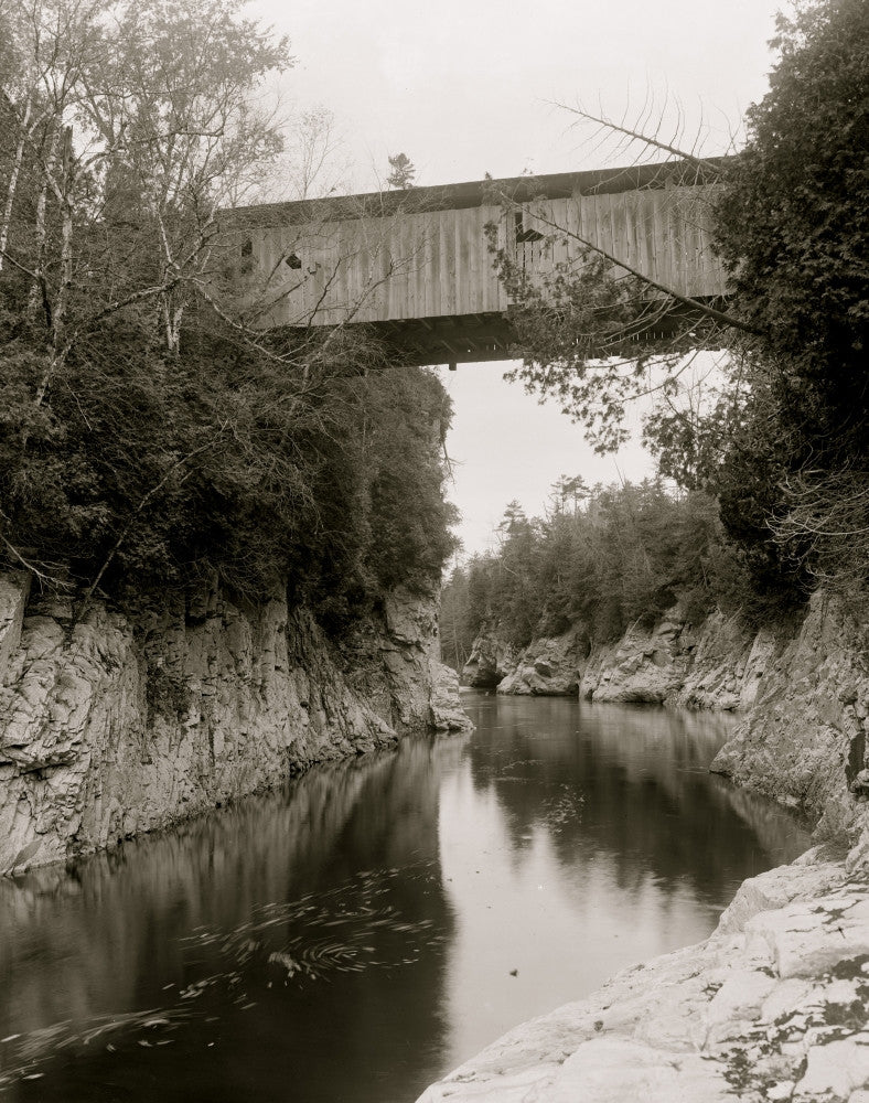 High Bridge at Winooski Gorge Fine Art Print - Burlington, VT