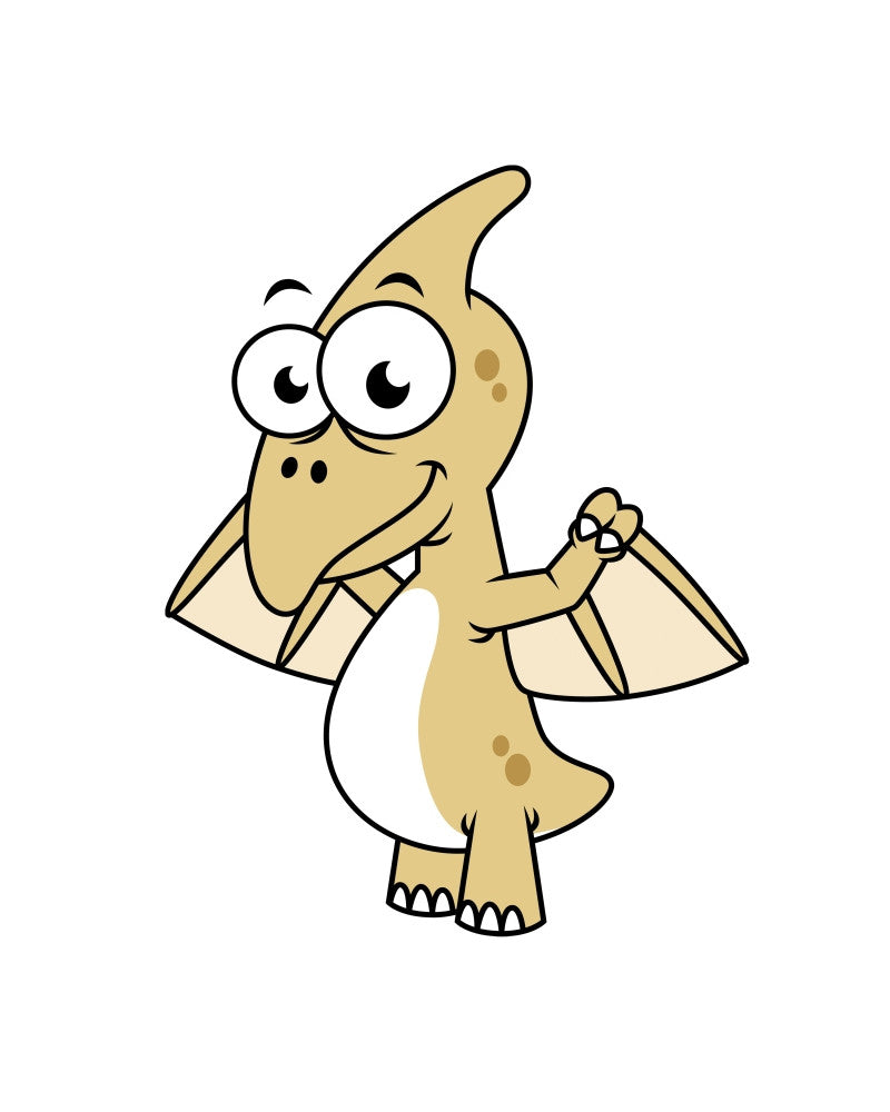 Cute Pterodactyl Illustration Fine Art Print - Multiple Sizes