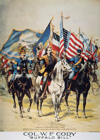 Buffalo Bill Wild West Show Lithograph Poster Print, 1893
