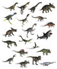 Set of Dinosaurs Fine Art Print on White Background