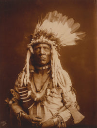 Weasel Tail Fine Art Print - Half-Length Portrait with Tomahawk