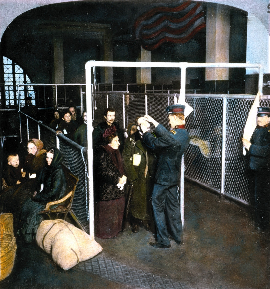 Immigrants: 1913 Fine Art Print - Federal Medical Inspector at Ellis Island