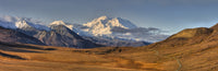 Scenic Panoramic View of Mt. McKinley in Autumn by Mike Criss