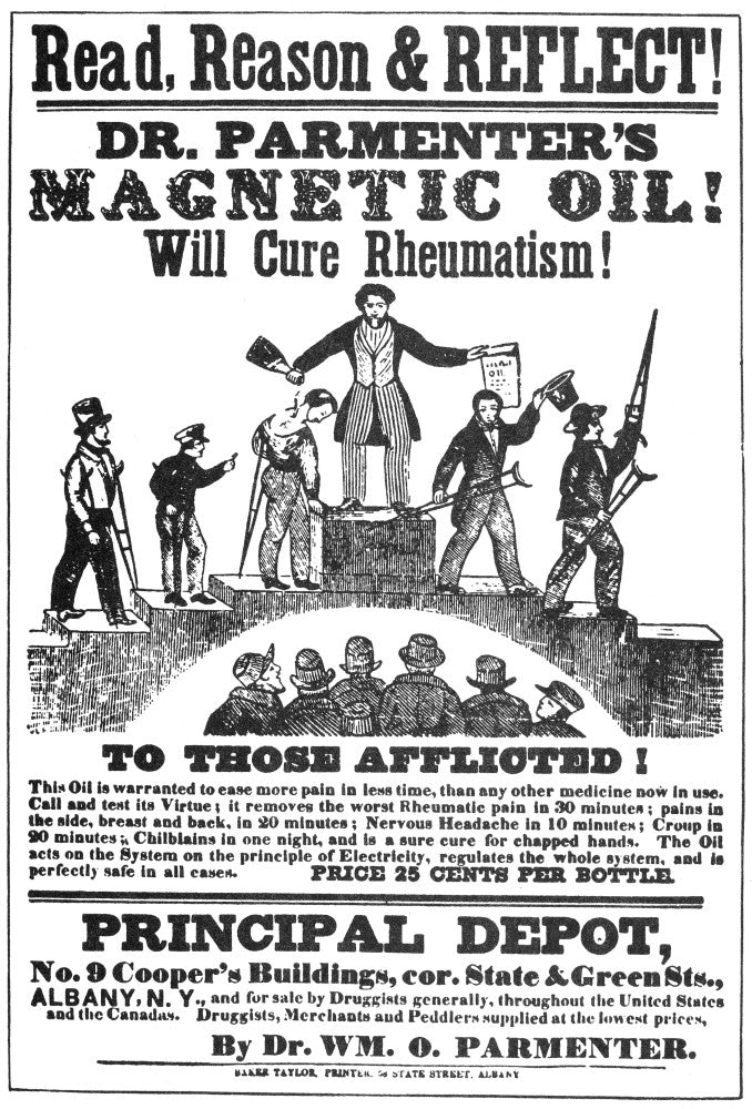 Vintage Patent Medicine Advertisement Print - Magnetic Oil | Posterazzi