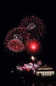 Fireworks Over Lincoln Memorial Fine Art Print by Stocktrek Images