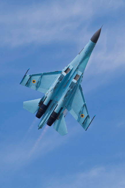 Ukrainian Air Force Su-27 Flanker Fine Art Print by Timm Ziegenthaler