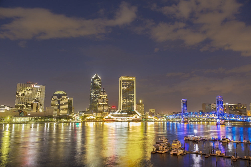 Jacksonville Skyline and St. Johns River Fine Art Print by Richard & Susan Day