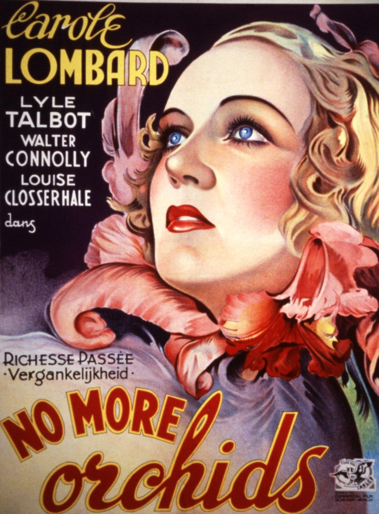 No More Orchids Movie Poster Fine Art Print - Carole Lombard 1932