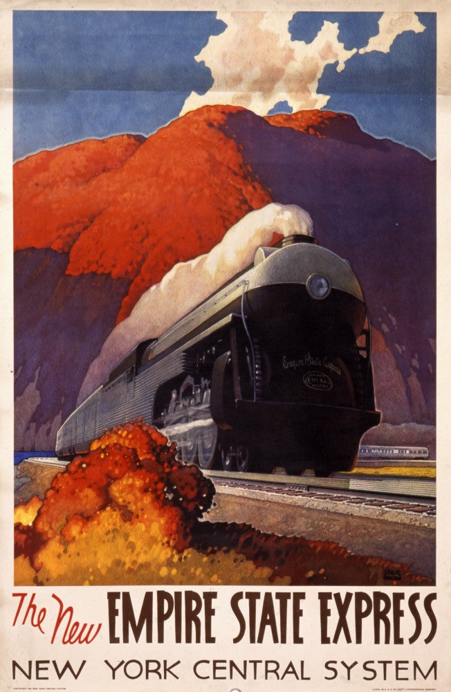 New Empire State Express Train Fine Art Print by Mary Evans Picture Library