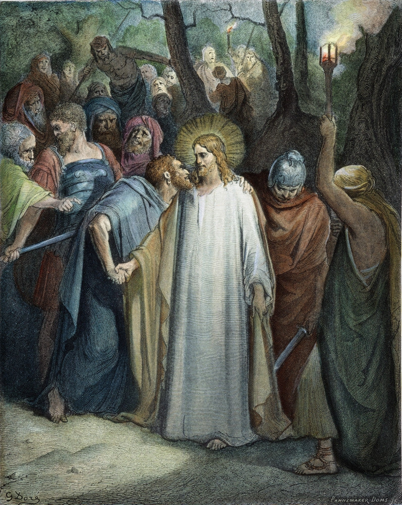 The Betrayal of Christ by Judas Iscariot Fine Art Print
