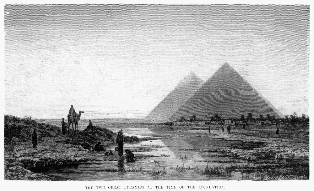 Egypt: The Great Pyramids and Nile River Fine Art Print