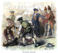 Boston Massacre 1770 Wood Engraving Fine Art Print by Granger Collection