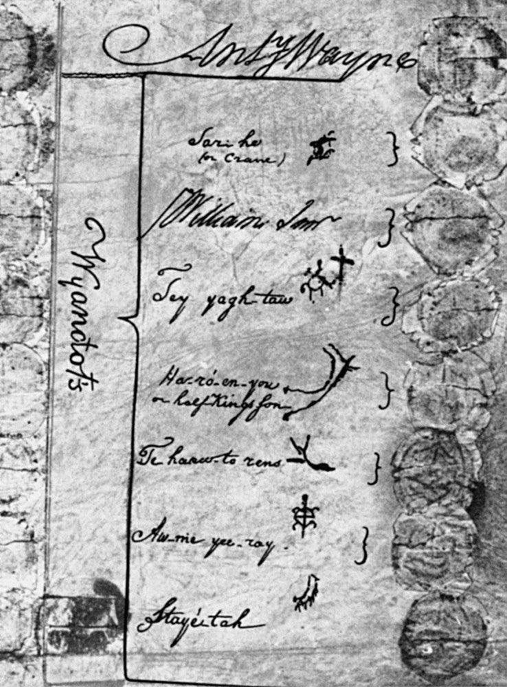 Treaty of Greenville Fine Art Print - Historic Signatures from 1795