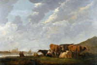 River Landscape Near Dordrecht Fine Art Print by Aelbert Cuyp