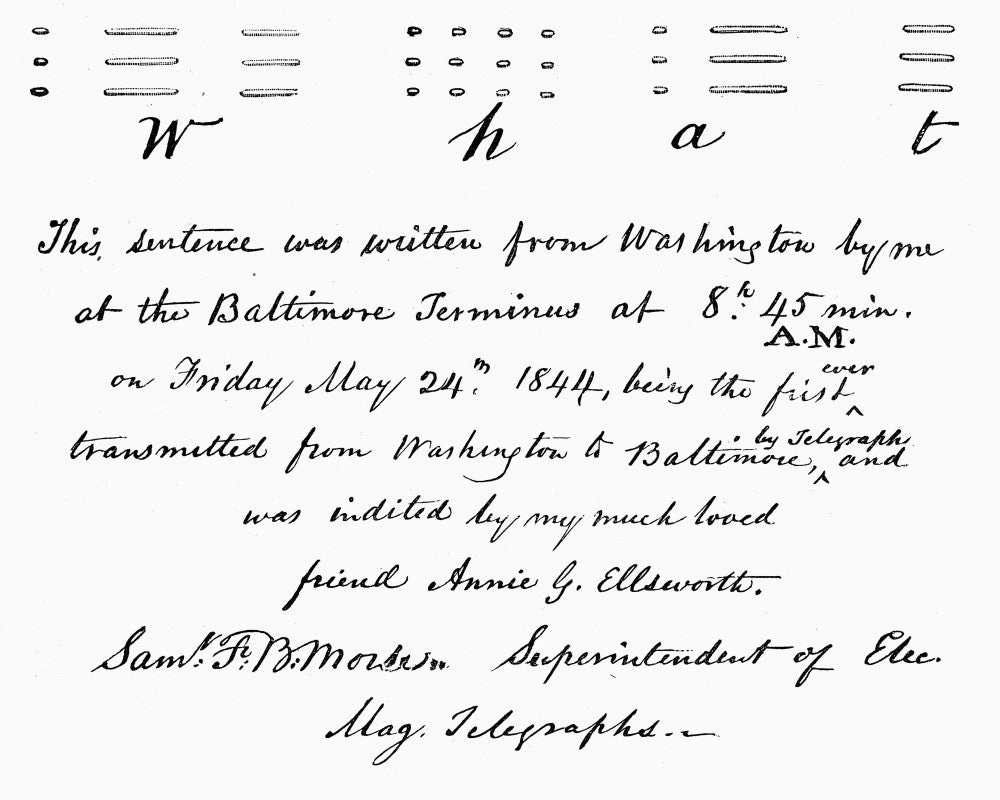 Morse Telegraph Message Fine Art Print - 'What Hath God Wrought?'