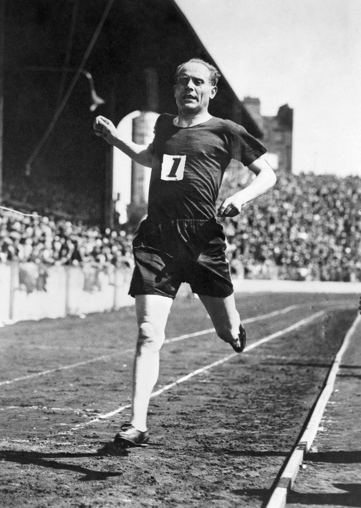 Paavo Nurmi Winning the 4 Mile Event 1931 Fine Art Print