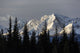 Snow-Capped Mountains at Dawn with Silhouetted Forest Art Print by Michael Interisano