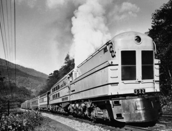Chesapeake & Ohio Railroad Fine Art Print - Low Angle Train View