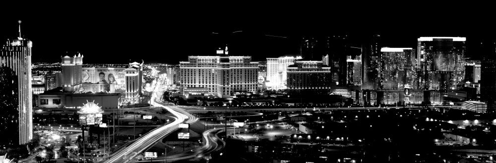 Las Vegas Night Skyline Poster Print - City Lights | Posterazzi