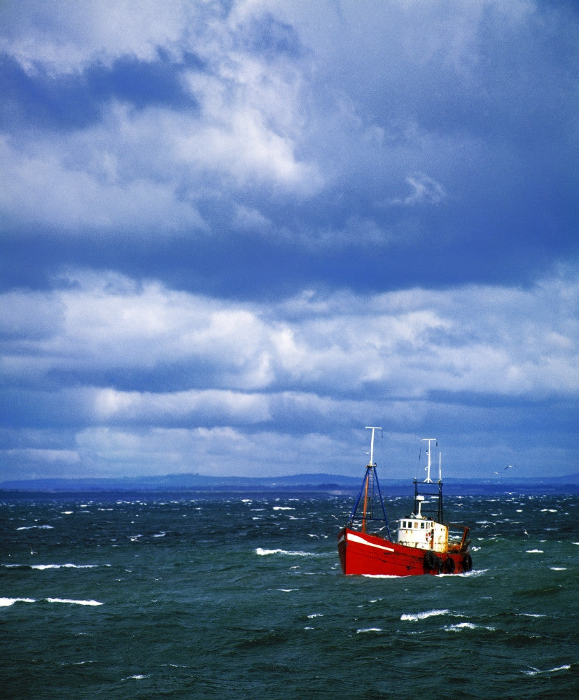 Skerries, Co Dublin, Ireland Trawler Going to Harbour Fine Art Print