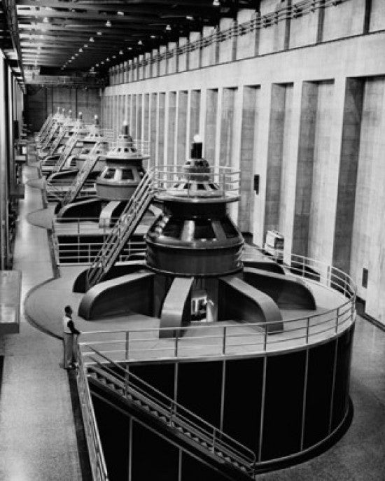 Hoover Dam Turbine Generators Fine Art Print - Arizona-Nevada Border