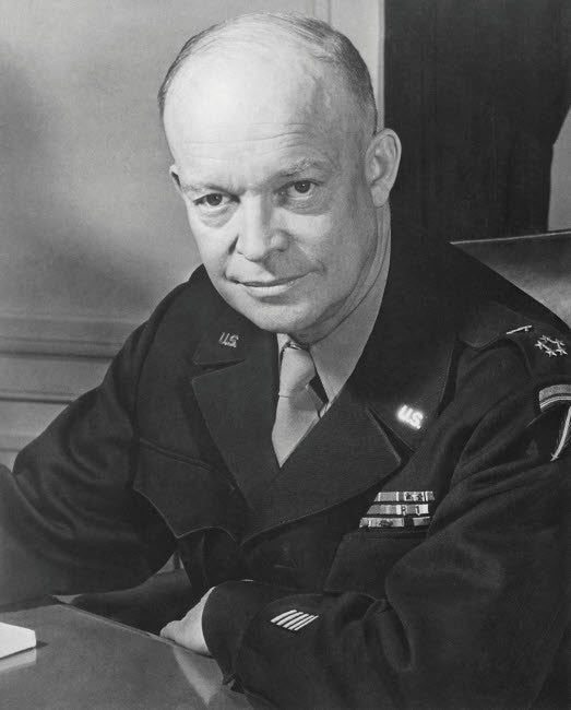 Digitally Restored WWII Photo of General Dwight D. Eisenhower Fine Art Print by John Parrot