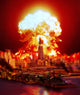 Chicago Nuclear Explosion Fine Art Print by Ron Miller