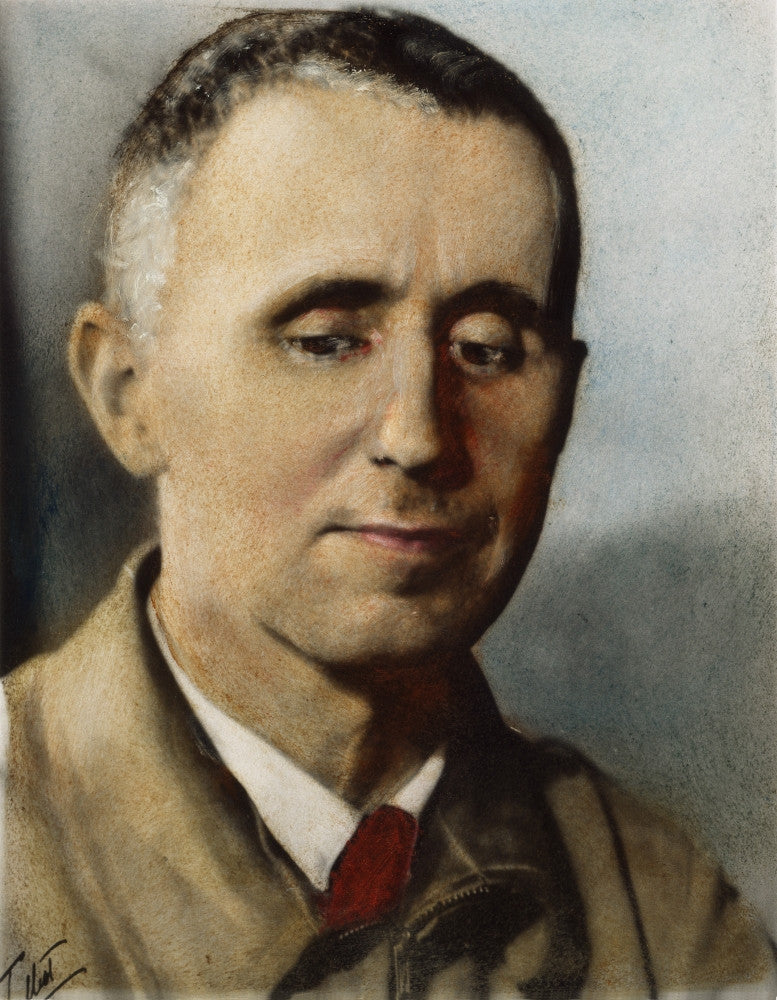 Bertolt Brecht Oil Over Photograph Fine Art Print, 1940