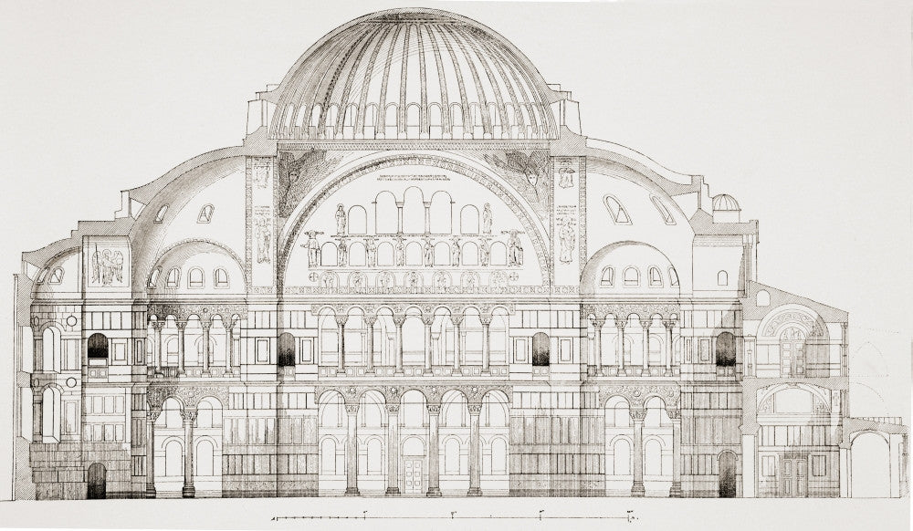 Hagia Sophia Architectural Detail Fine Art Print by Ken Welsh