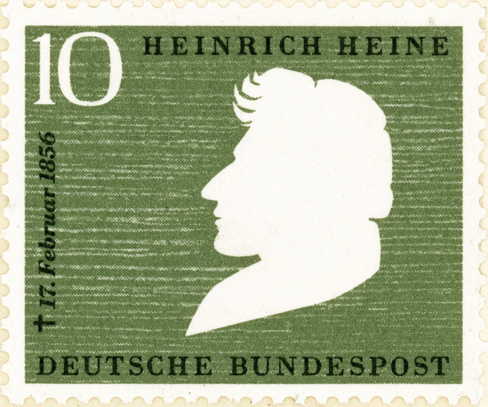 Heinrich Heine Commemorative Postage Stamp Fine Art Print