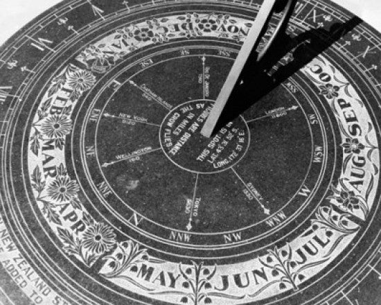 Antique Sundial Poster Print - High Angle View