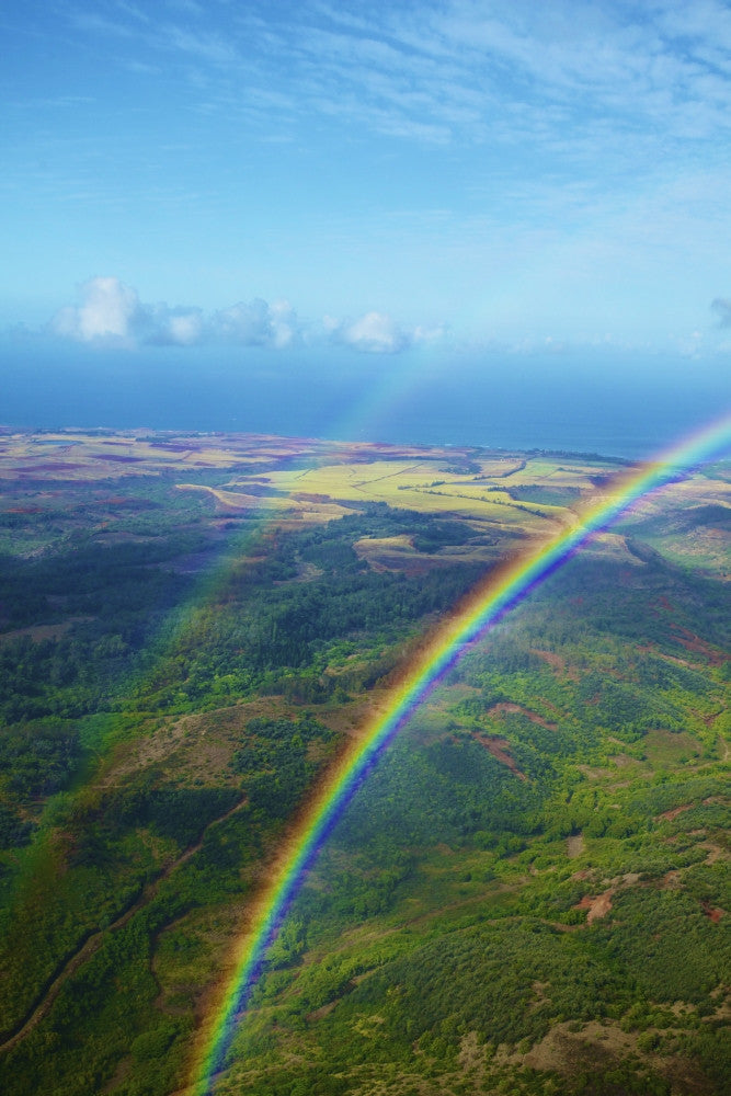 Double Rainbow Over Na Pali Coast Landscape Fine Art Print by Kicka Witte