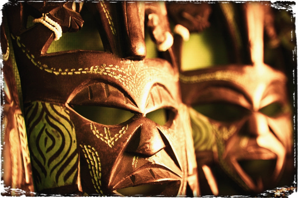 African Masks Fine Art Print - Vibrant Cultural Decor