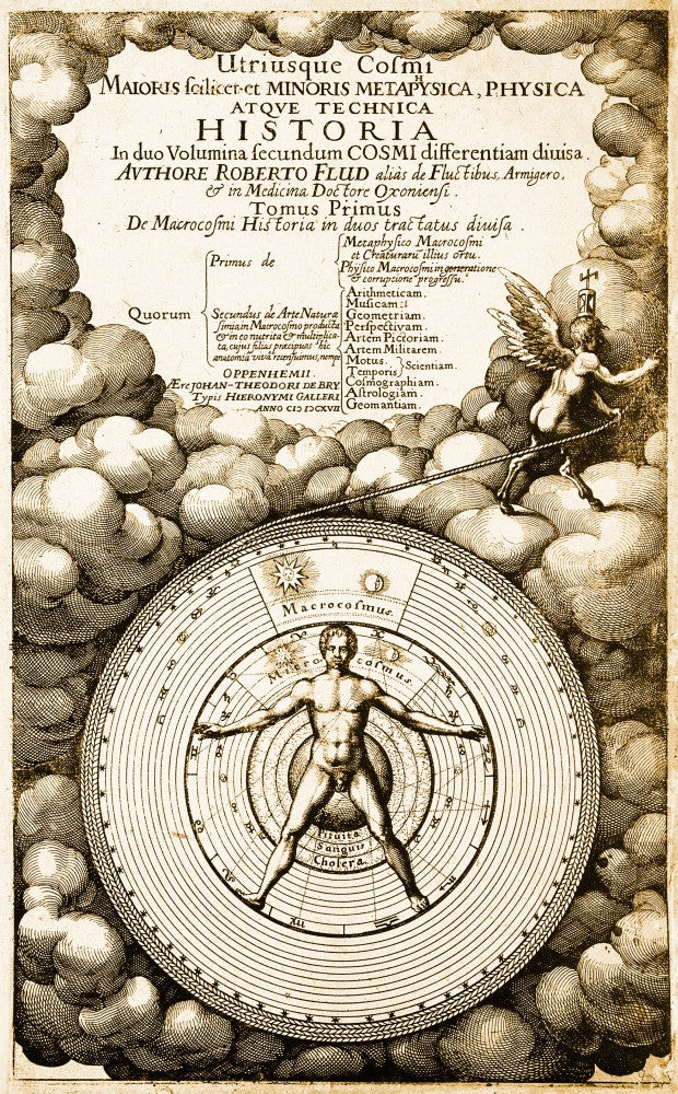Robert Fludd's Book on Metaphysics (1617) Fine Art Print by Science Source