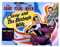 The Bishop's Wife 1947 Movie Poster Print Featuring Cary Grant, Loretta Young, and David Niven
