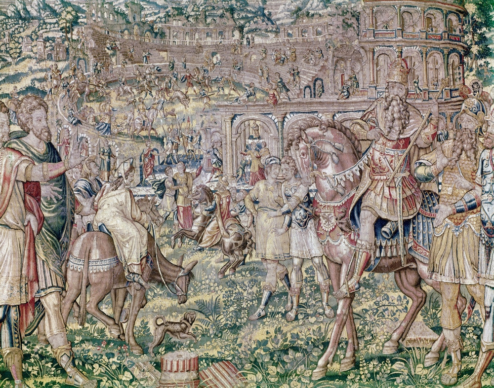 Flemish Tapestry of Rome Featuring the Colosseum - Fine Art Print