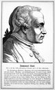 Immanuel Kant Wood Engraving Print - German Philosopher (1854)