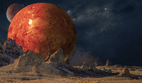 View of Venus and Moon from Mars Fine Art Print by Richard Desmarais