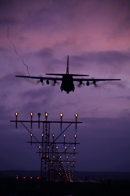 C-130J Super Hercules at Ramstein Air Base Art Print by Timm Ziegenthaler
