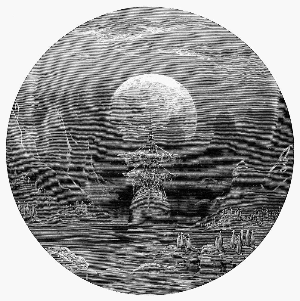 Coleridge: Ancient Mariner Fine Art Print - Engraving by Gustave Doré
