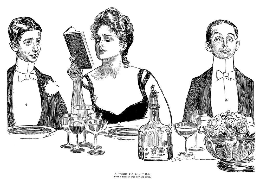 Gibson: A Word To The Wise Fine Art Print by Charles Dana Gibson