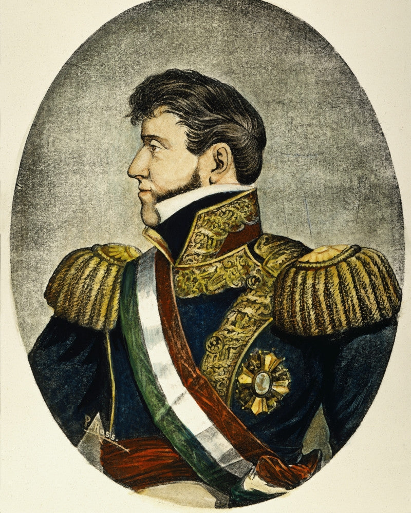 Agustin De Iturbide Color Engraving Fine Art Print - 19th Century