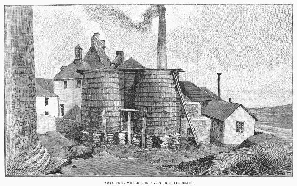 Whisky Distillery Fine Art Print - Glenlivet 1890 Engraving