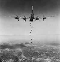 B-29 Superfortress Bombing Scene Fine Art Print - Korean War 1951