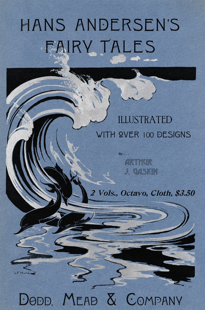 Three Dolphins Swimming Beneath a Wave - Fine Art Print