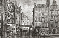 The Jewish Quarter in 19th Century Amsterdam Fine Art Print