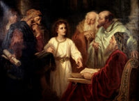 Christ in the Temple at 12 Fine Art Print by Heinrich Hoffmann