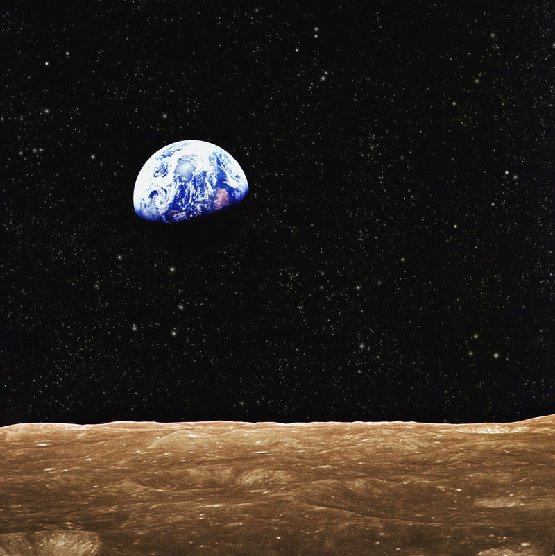 View of Earth from the Moon's Surface Fine Art Print